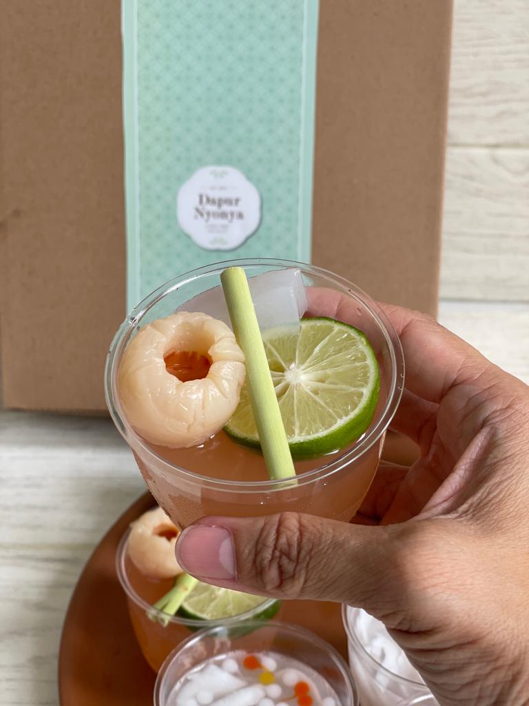 Lemongrass Lychee puding
