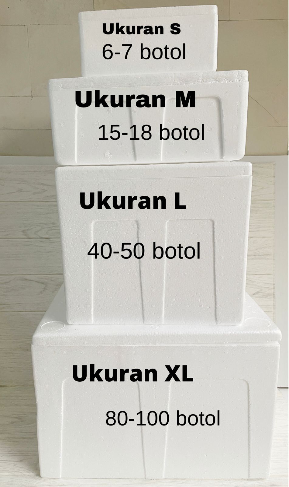 BOX FOAM - SMALL  (kapasitas 6 - 7 botol)